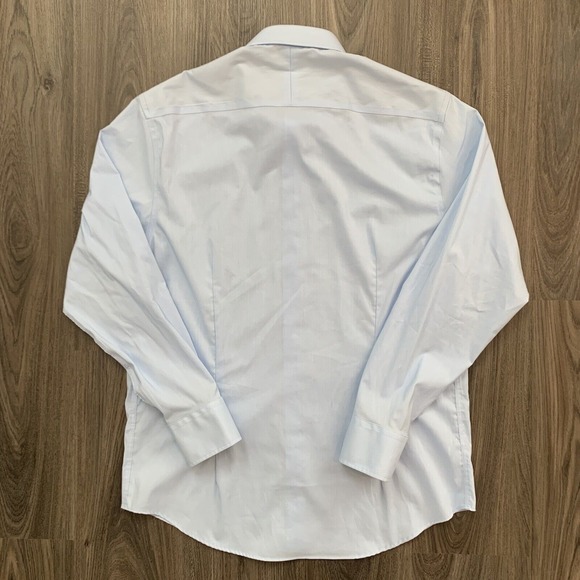 Twillory Mens Blue ‎ Performance Athletic button long sleeve 17/34-35 small tear - Picture 5 of 9